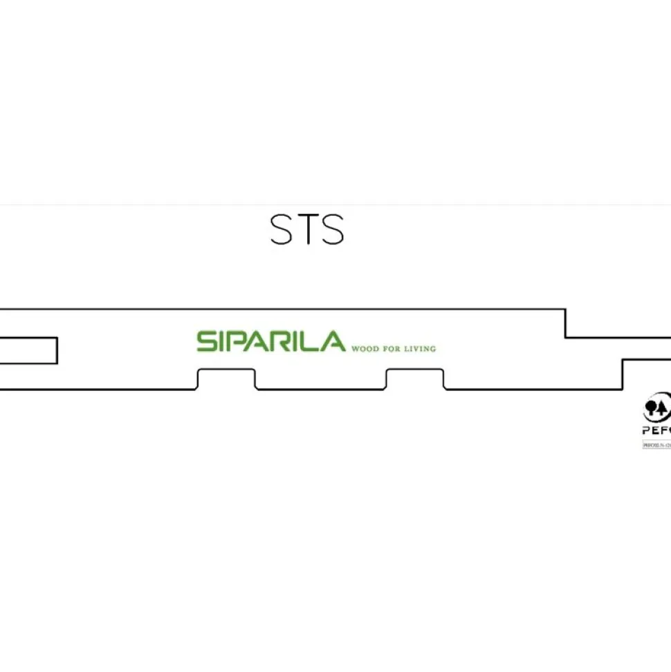 Kattopaneeli Siparila Kaste STS 15x120x2350 mm kosteisiin tiloihin valkoinen