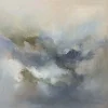 Kehystetty taulu Home4You 100x100 cm, abstrakti myrsky, sininen