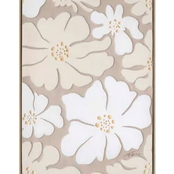 Kehystetty taulu Home4You 60x80 cm, beiget kukat