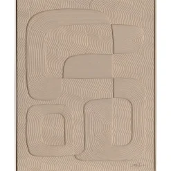 Kehystetty taulu Home4You 80x100 cm, vaaleanruskea muotoaihe, beige