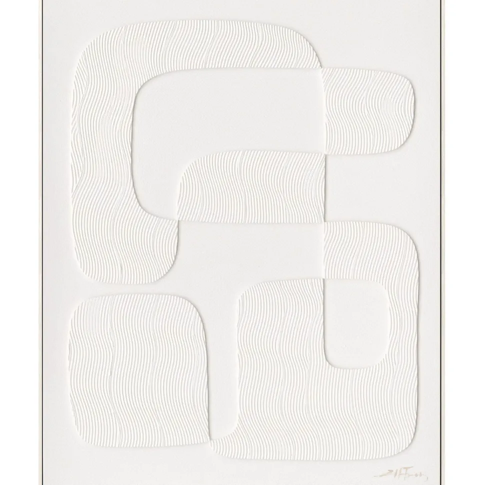 Kehystetty taulu Home4You 80x100 cm, valkoinen muotoaihe