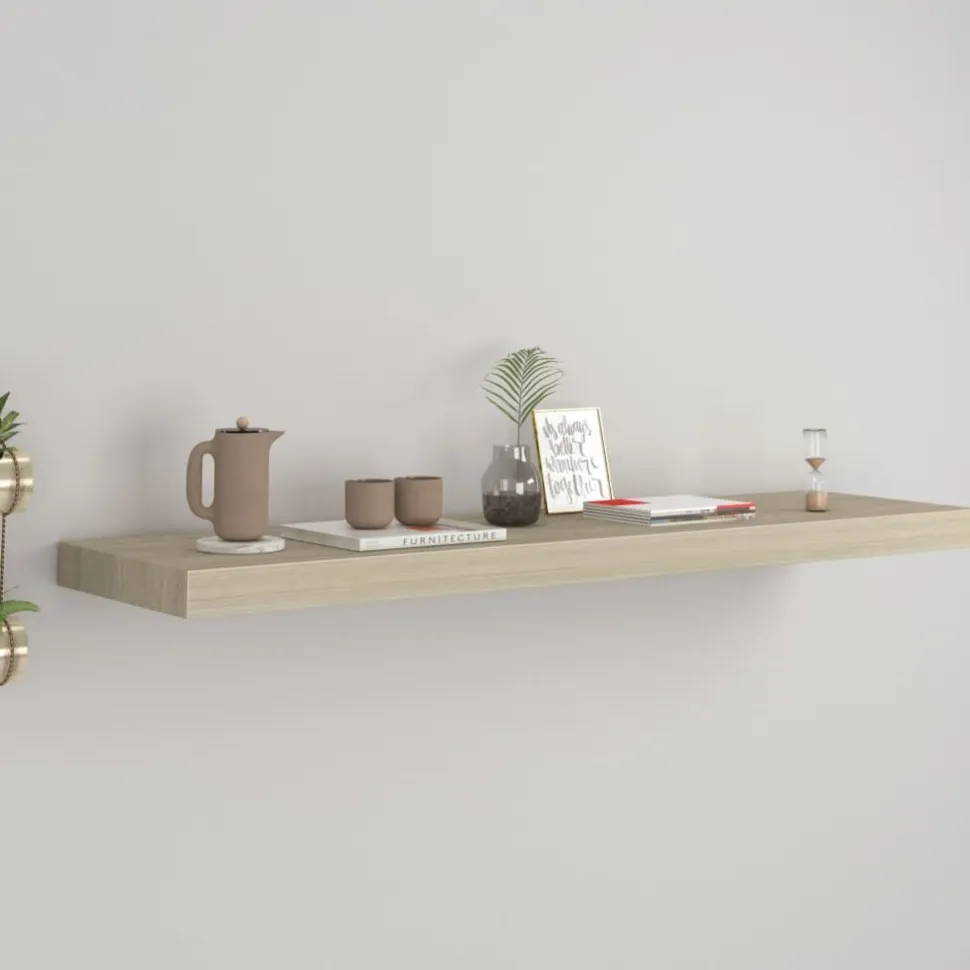 Kelluva seinähylly tammi 90x23,5x3,8 cm mdf
