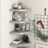 Kelluvat kulmahyllyt 4 kpl harmaa 35x35x3,8 cm mdf