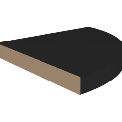 Kelluvat kulmahyllyt 4 kpl musta 35x35x3,8 cm mdf