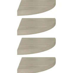 Kelluvat kulmahyllyt 4 kpl tammi 35x35x3,8 cm mdf