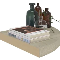 Kelluvat kulmahyllyt 4 kpl tammi 35x35x3,8 cm mdf