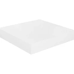 Kelluvat seinähyllyt 2kpl korkeakiilto valk. 23x23,5x3,8 cm