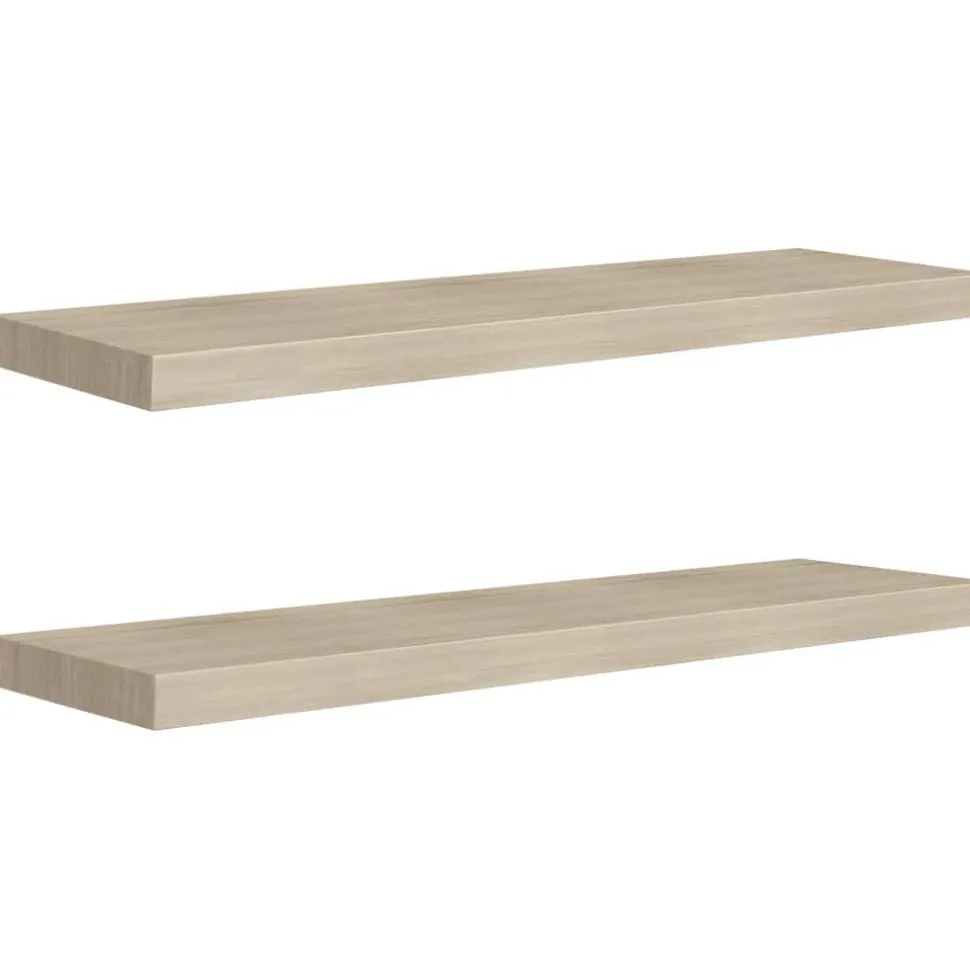 Kelluvat seinähyllyt 2 kpl tammi 90x23,5x3,8 cm mdf