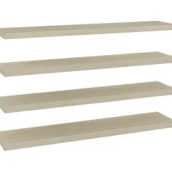 Kelluvat seinähyllyt 4 kpl tammi 120x23,5x3,8 cm mdf