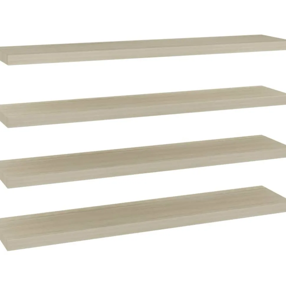 Kelluvat seinähyllyt 4 kpl tammi 120x23,5x3,8 cm mdf