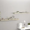 Kelluvat seinähyllyt 2 kpl tammi 120x23,5x3,8 cm mdf