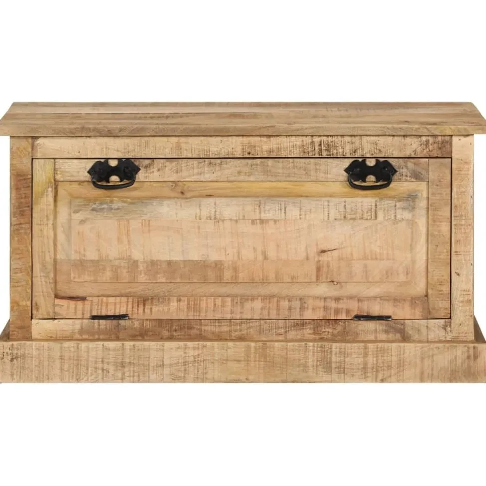 Kenkien säilytyspenkki 85x40x45 cm täysi mangopuu (37827)