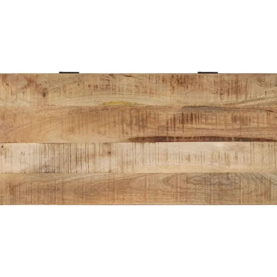 Kenkien säilytyspenkki 85x40x45 cm täysi mangopuu (37827)