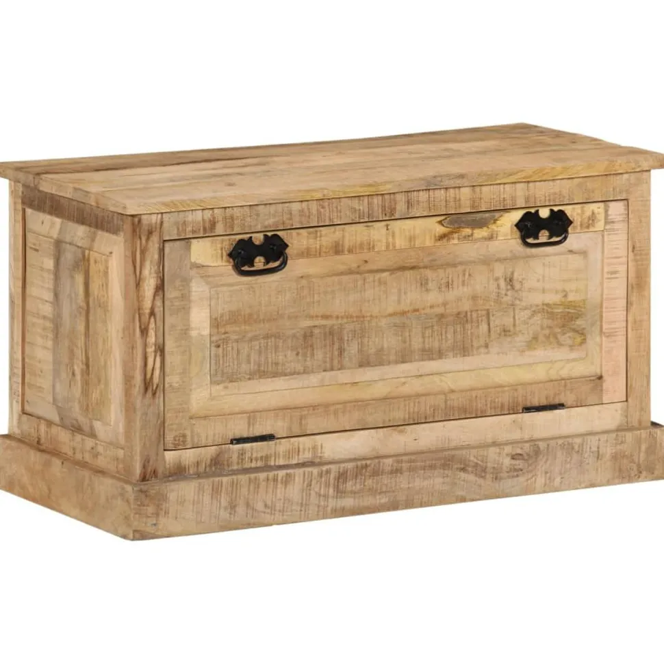 Kenkien säilytyspenkki 85x40x45 cm täysi mangopuu (37827)