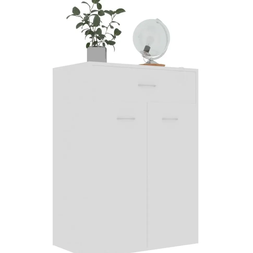 Kenkäkaappi valkoinen 60x35x84 cm lastulevy