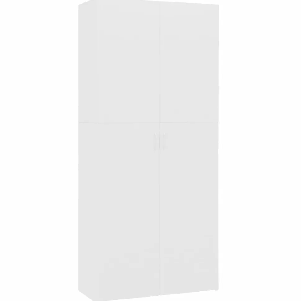 Kenkäkaappi valkoinen 80x35,5x180 cm lastulevy