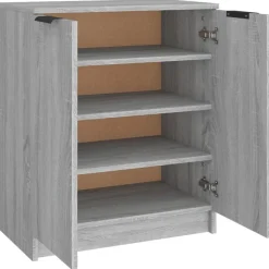 Kenkäteline harmaa Sonoma 59x35x70 cm tekninen puu (17103)