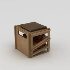 Kenkäteline Linento Furniture Jolly, 44x44x42cm, ruskea
