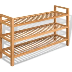 Kenkäteline 3:lla hyllyllä 100x27x59,5 cm täystammi