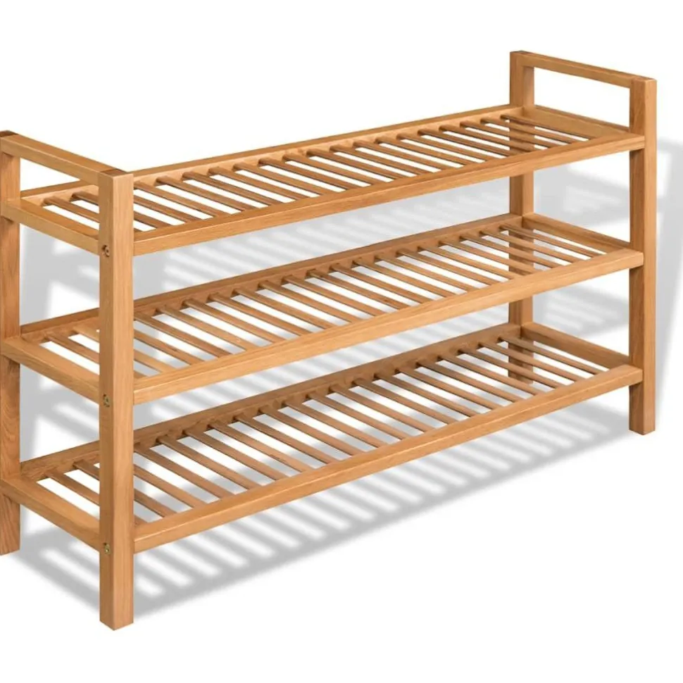 Kenkäteline 3:lla hyllyllä 100x27x59,5 cm täystammi
