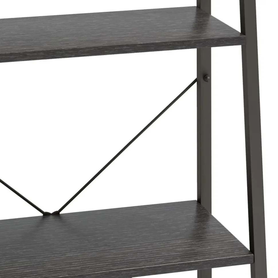 3-kerroksinen lattiahylly 56x35x108 cm vaaleanruskea/musta
