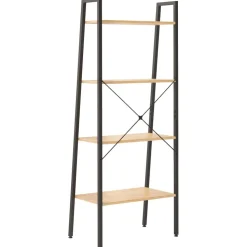 3-kerroksinen lattiahylly 56x35x108 cm vaaleanruskea/musta