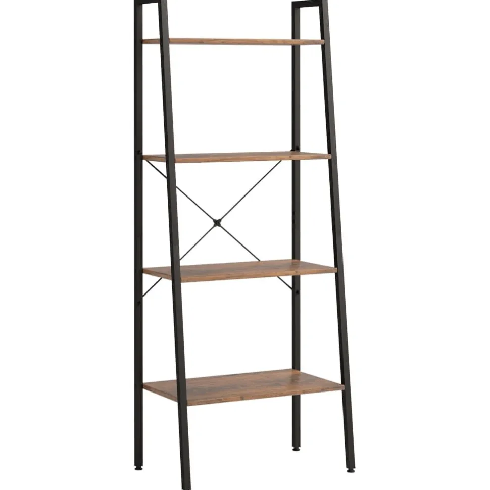 3-kerroksinen lattiahylly 56x35x108 cm vaaleanruskea/musta