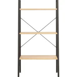3-kerroksinen lattiahylly 56x35x108 cm vaaleanruskea/musta