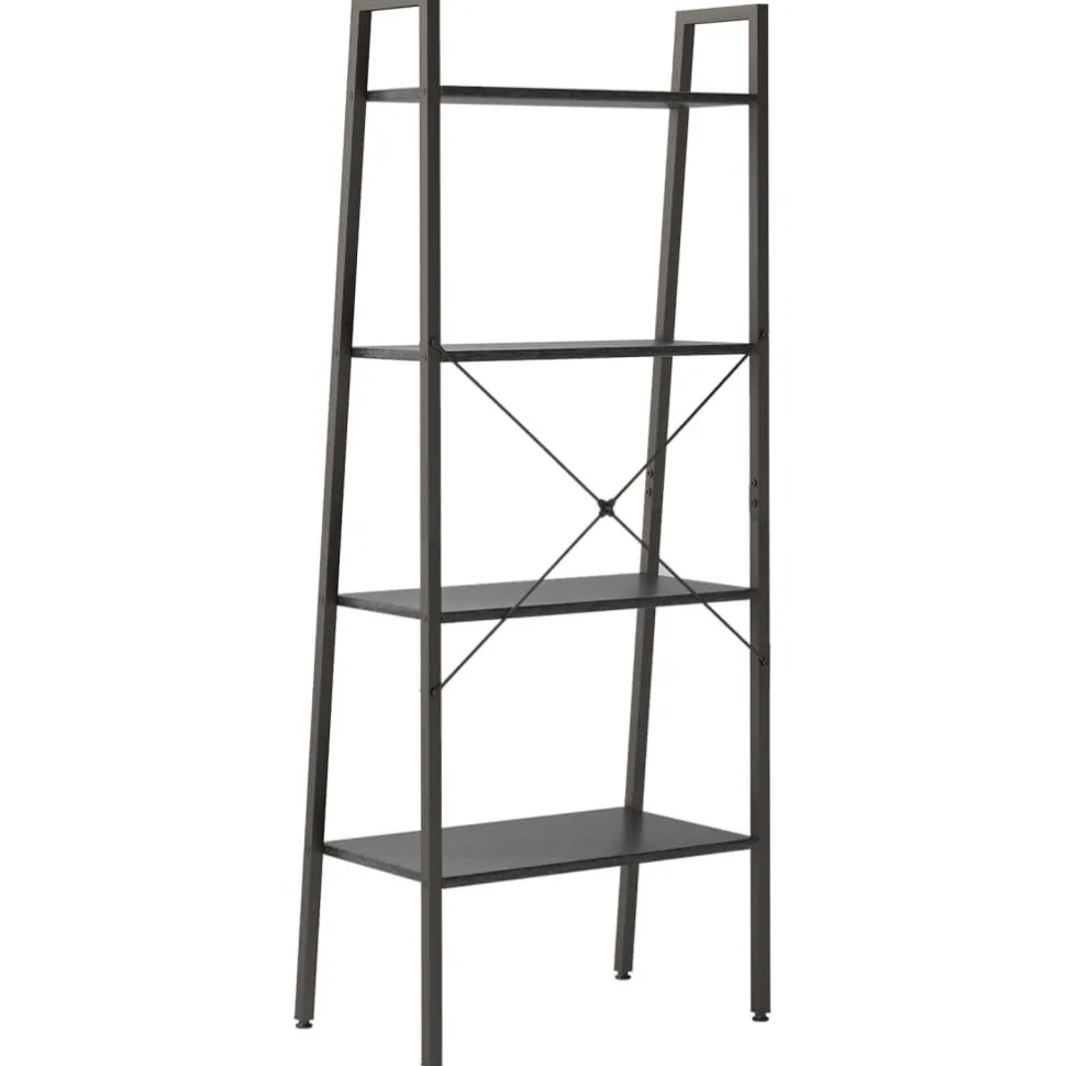3-kerroksinen lattiahylly 56x35x108 cm vaaleanruskea/musta
