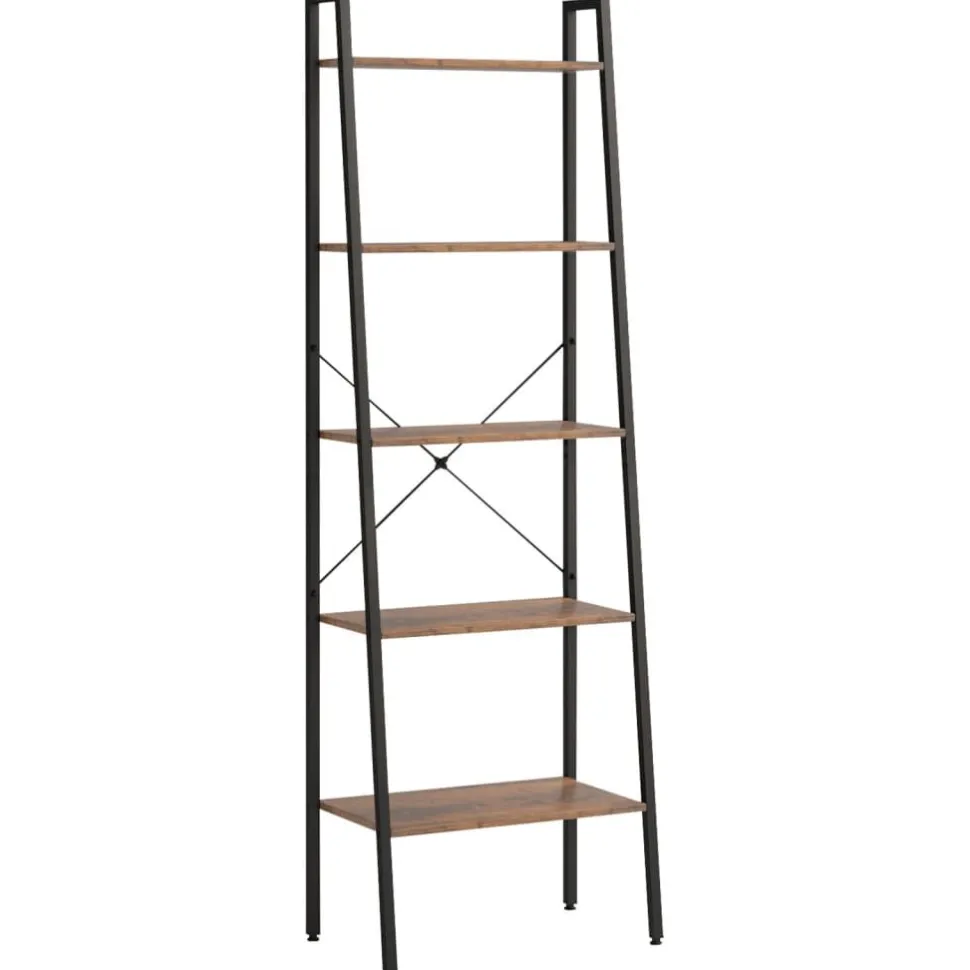 3-kerroksinen lattiahylly 56x35x108 cm vaaleanruskea/musta
