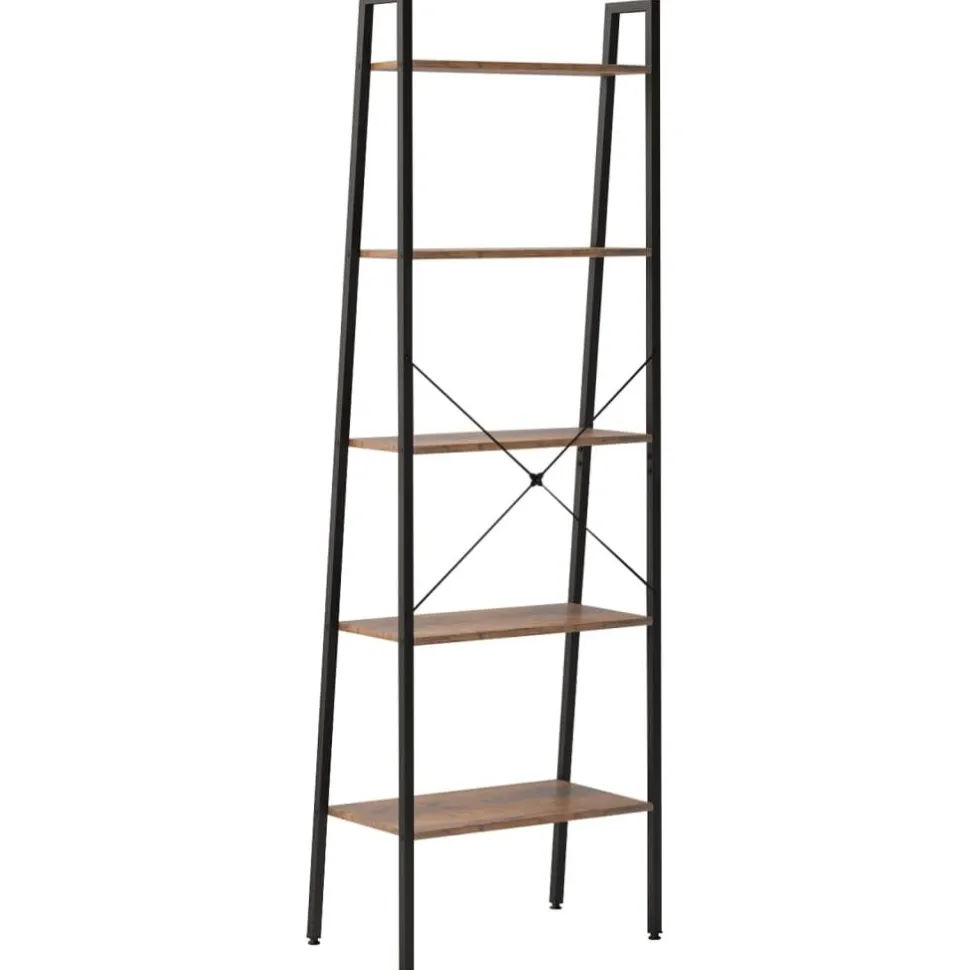 3-kerroksinen lattiahylly 56x35x108 cm vaaleanruskea/musta