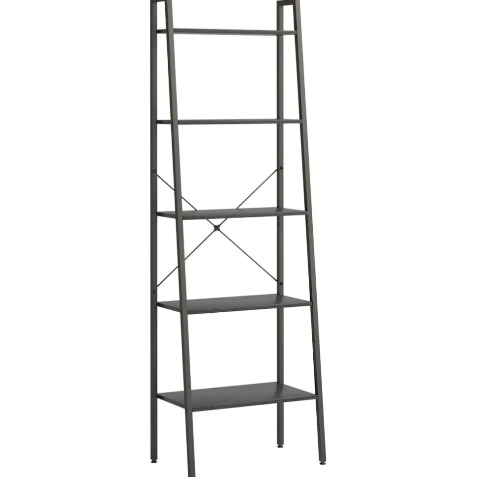 3-kerroksinen lattiahylly 56x35x108 cm vaaleanruskea/musta