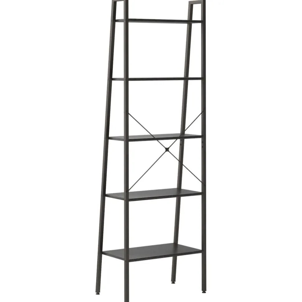 3-kerroksinen lattiahylly 56x35x108 cm vaaleanruskea/musta