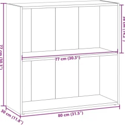 Kirjahylly artesaani tammi 80x30x77 cm tekninen puu (57930)