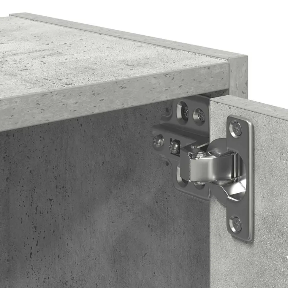 Kirjahylly betoninharmaa 40x24x102 cm tekninen puu (60376)