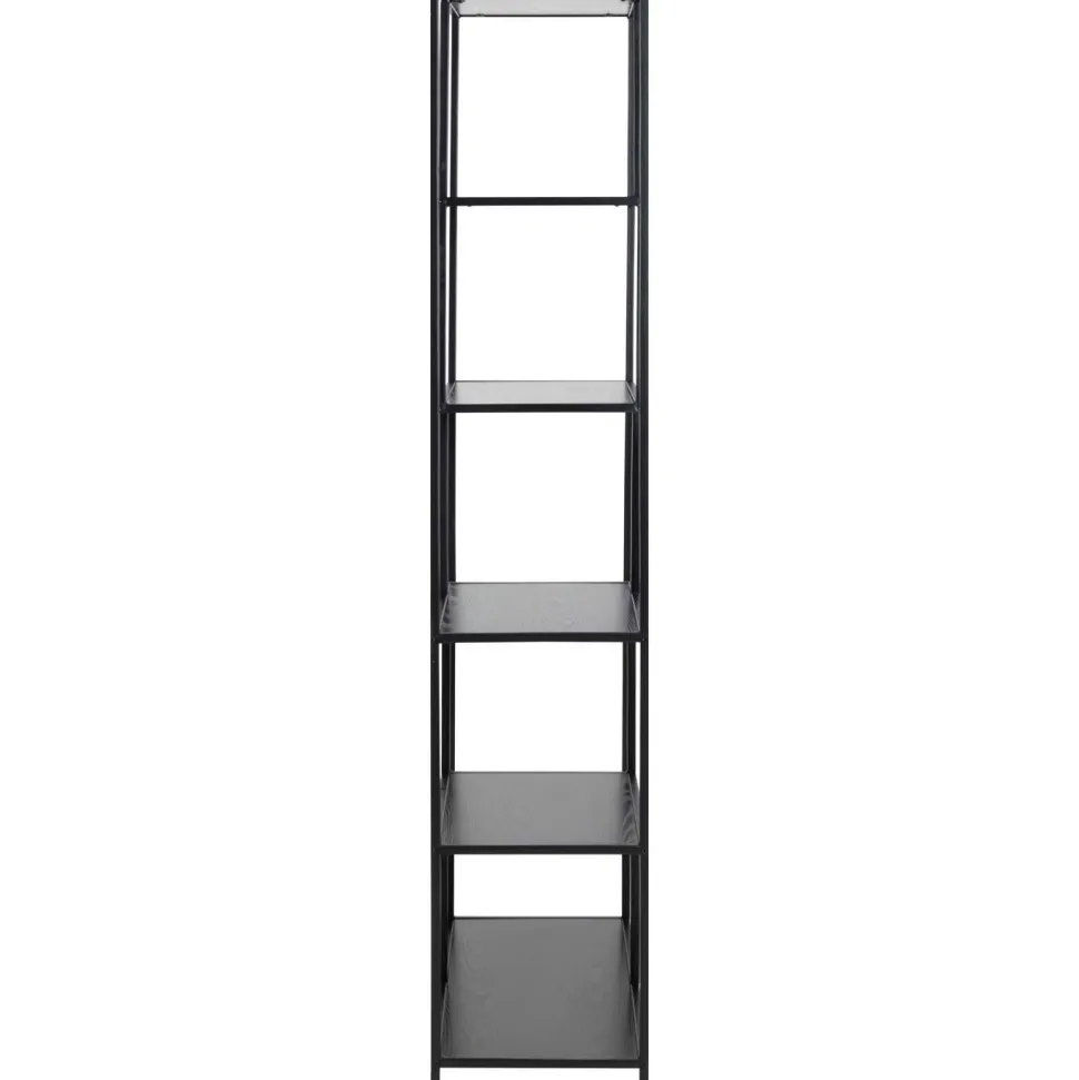 Kirjahylly Home4You SEAFORD 77x35xK185 cm, musta