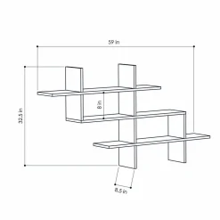 Kirjahylly Linento Furniture Halic, tammipuu