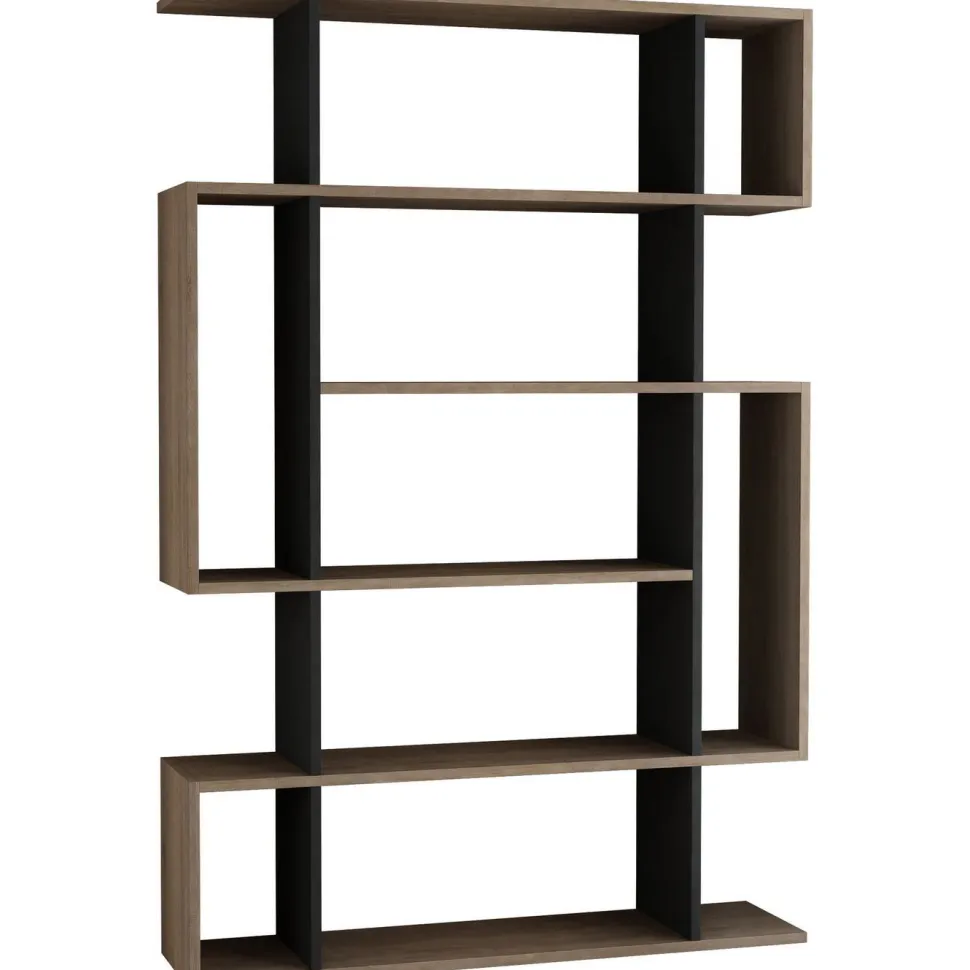 Kirjahylly Linento Furniture Mito antrasiitti/ruskea