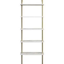 Kirjahylly Linento Furniture Piante valkoinen/kulta
