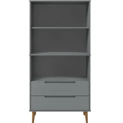 Kirjahylly Molde 85x35x170,5 cm mänty harmaa