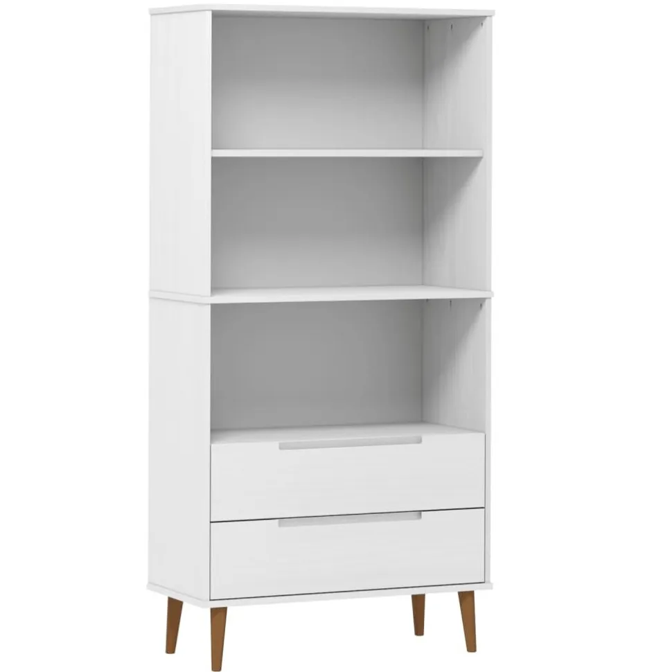Kirjahylly Molde 85x35x170,5 cm mänty harmaa