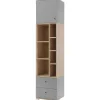 Kirjahylly Nomla ORO SYSTEM 3, 45x195cm, harmaa/ruskea