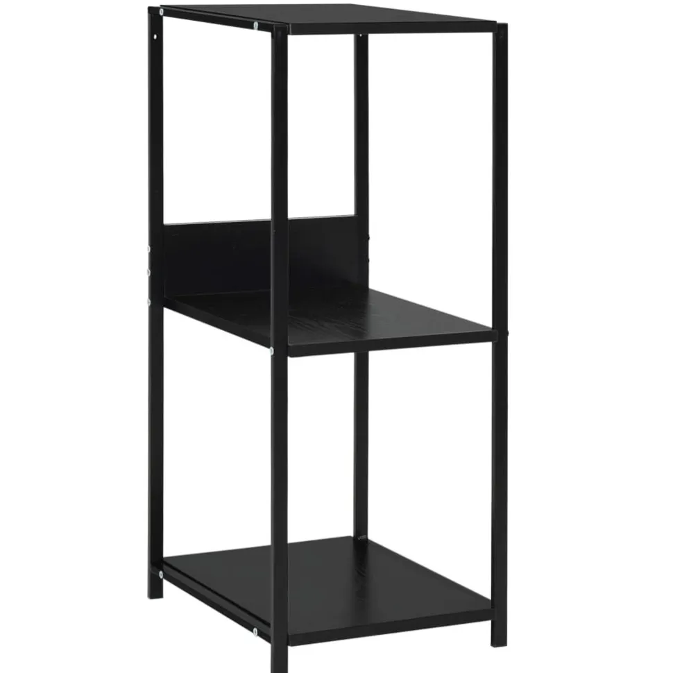 kirjahylly Pieni suora musta 33,5x39,6x79,7 cm tekninen puu (88232)