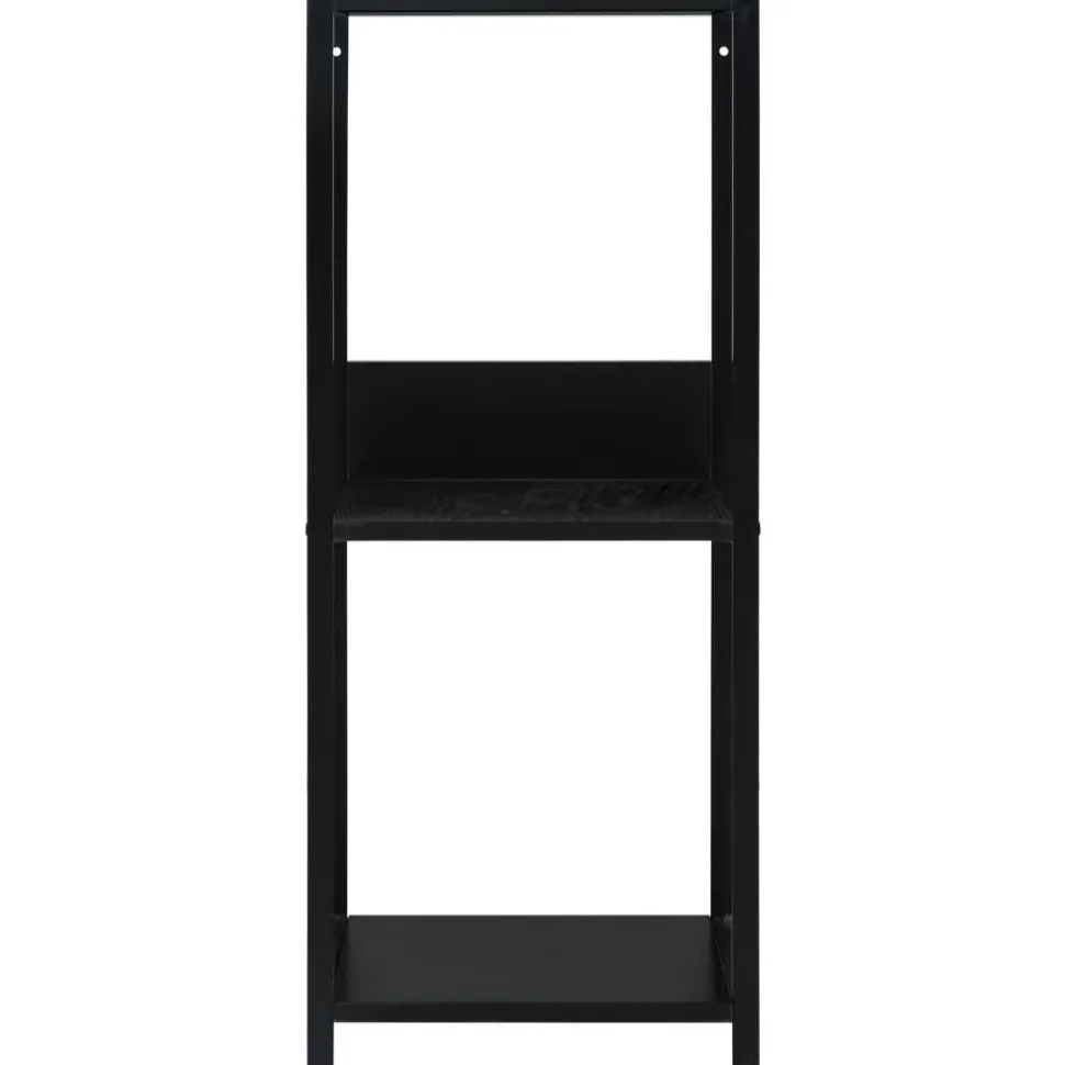 kirjahylly Pieni suora musta 33,5x39,6x79,7 cm tekninen puu (88232)