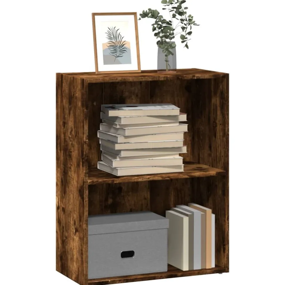 Kirjahylly savutammi 60x30x77 cm tekninen puu (57894)