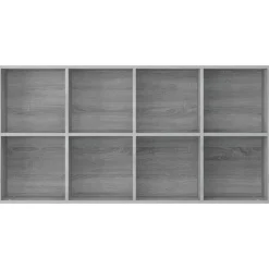Kirjahylly / Senkki 66x30x130 cm tekninen puu harmaa