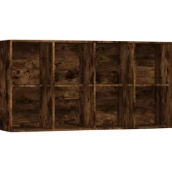 Kirjahylly / Senkki 66x30x130 cm tekninen puu harmaa