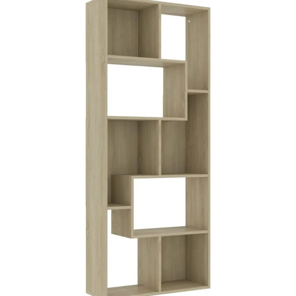 Kirjahylly sonoma-tammi 67x24x161 cm lastulevy
