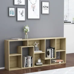 Kirjahylly sonoma-tammi 67x24x161 cm lastulevy