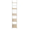 Kirjahylly, 5-tasoinen, 60x27,6x158,5 cm, tammi, lastulevy